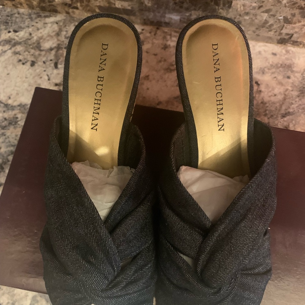 Dana Buchman Denim and Cork Wedges NIB 8.5 - Picture 6 of 6
